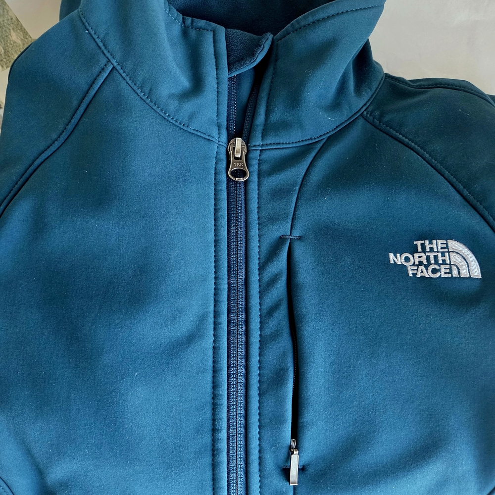 The North Face Teal Zip-Up Puffer Jacket